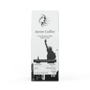Front view of packaging (ground) : Trapper Peak Decaf Coffee Blend (Medium Roast)