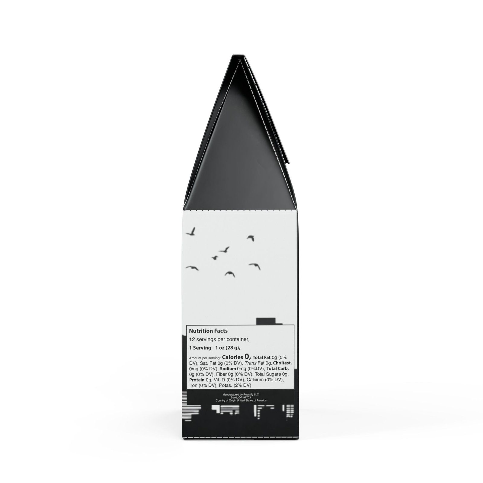 Right view of packaging (nutrition facts) (ground) : Colombia Single Origin Coffee (Light-Medium Roast)